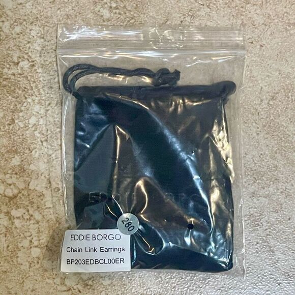 Eddie Borgo Supra Link Gold Plated Drop Earrings Womens Casual Boho Jewelry New - Picture 5 of 5